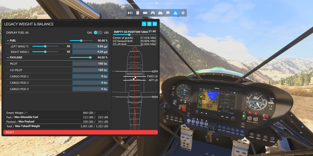 Legacy Weight & Balance MSFS24