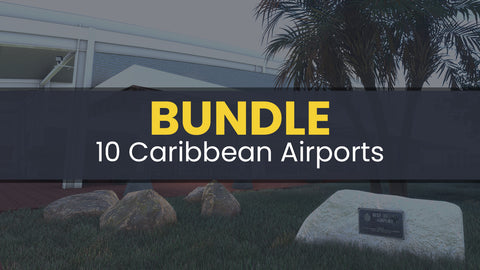 10 Caribbean Airports Bundle MSFS