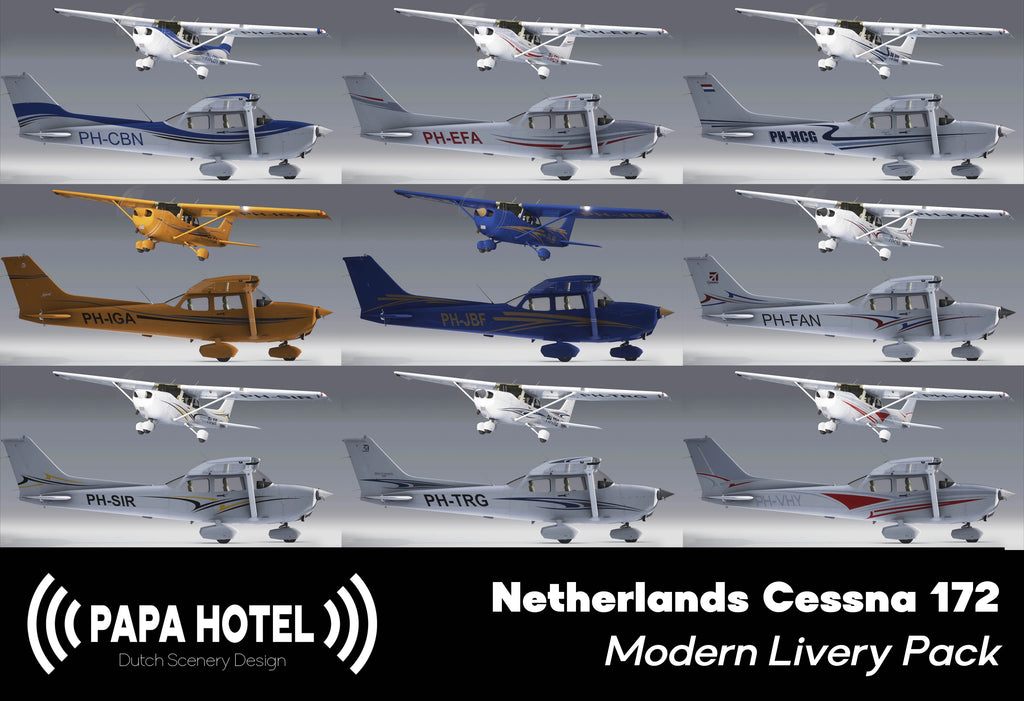 Netherlands C172 Modern Livery Pack MSFS