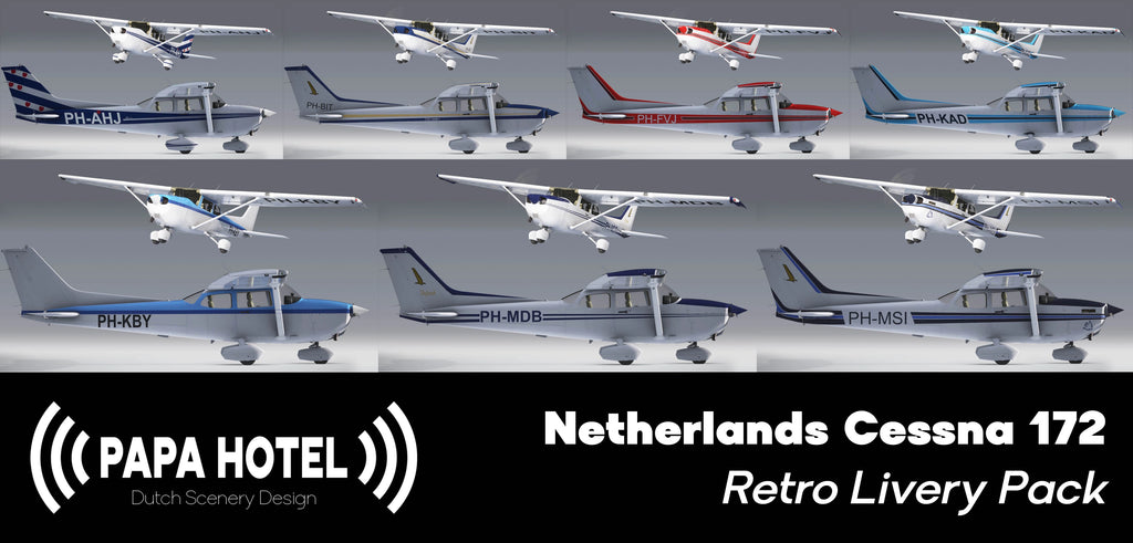 Netherlands C172 Retro Livery Pack MSFS