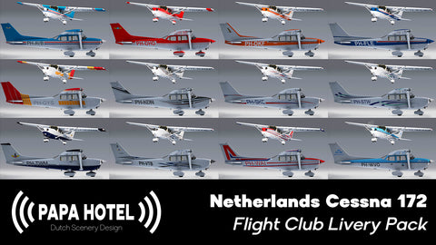 Netherlands C172 Flying Club Livery Pack MSFS