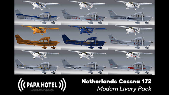 Netherlands C172 Modern Livery Pack MSFS