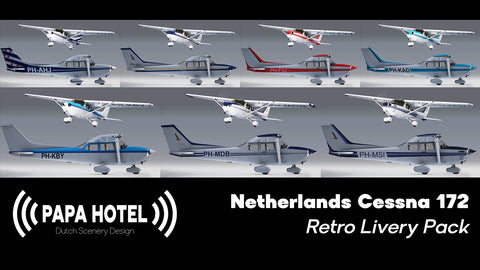 Netherlands C172 Retro Livery Pack MSFS